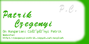 patrik czegenyi business card